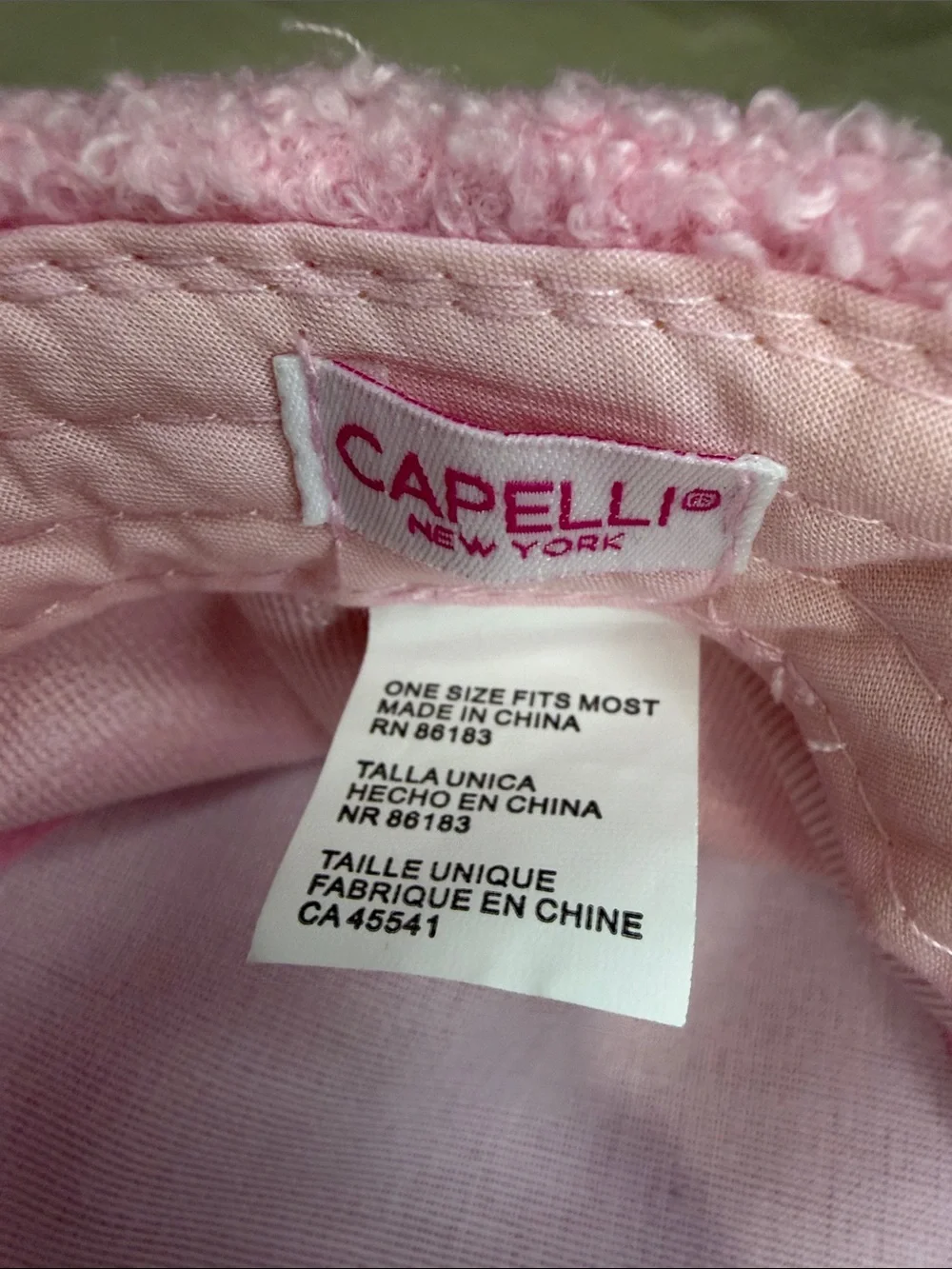 Capelli of New York Pink Fuzzy Hat with Cat Ear Detail